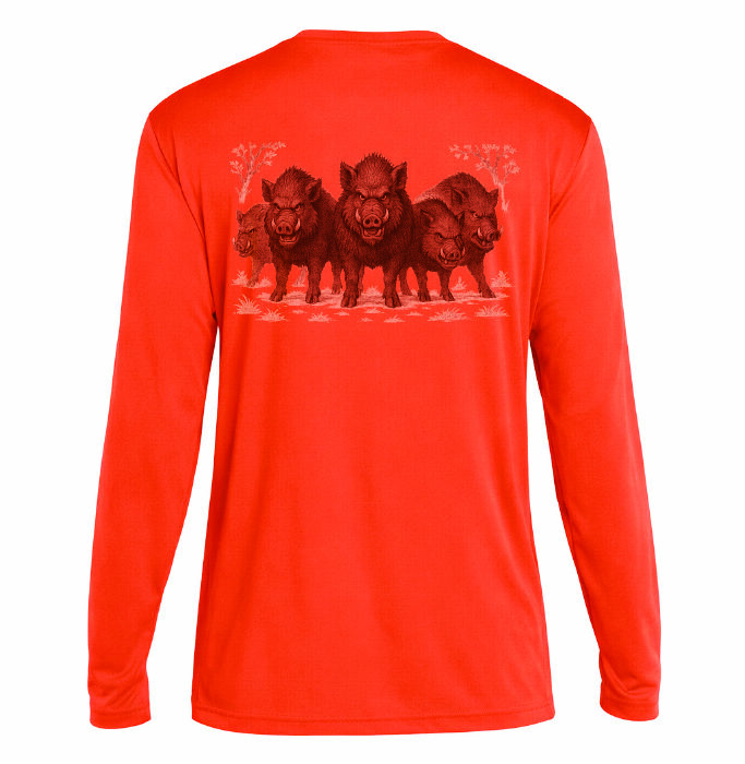 Orange Full Sleeve Angry Boars