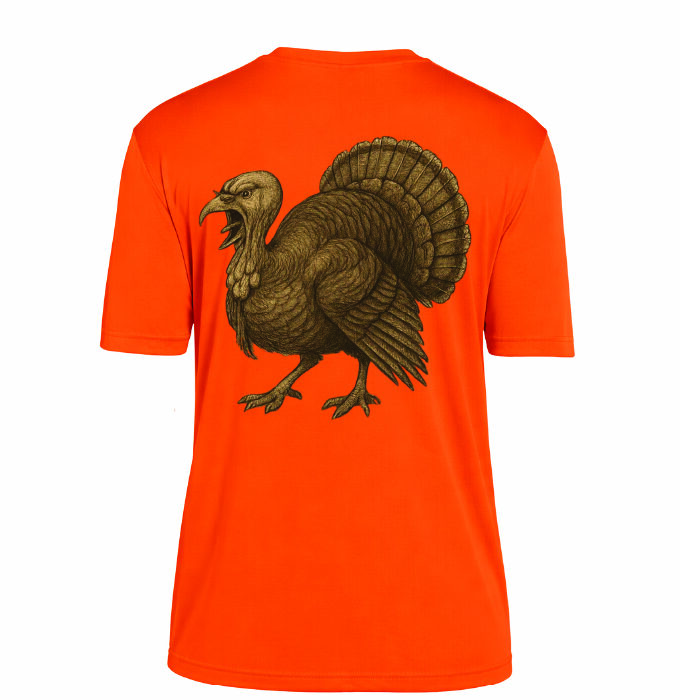 Orange Short Sleeve Angry Turkey