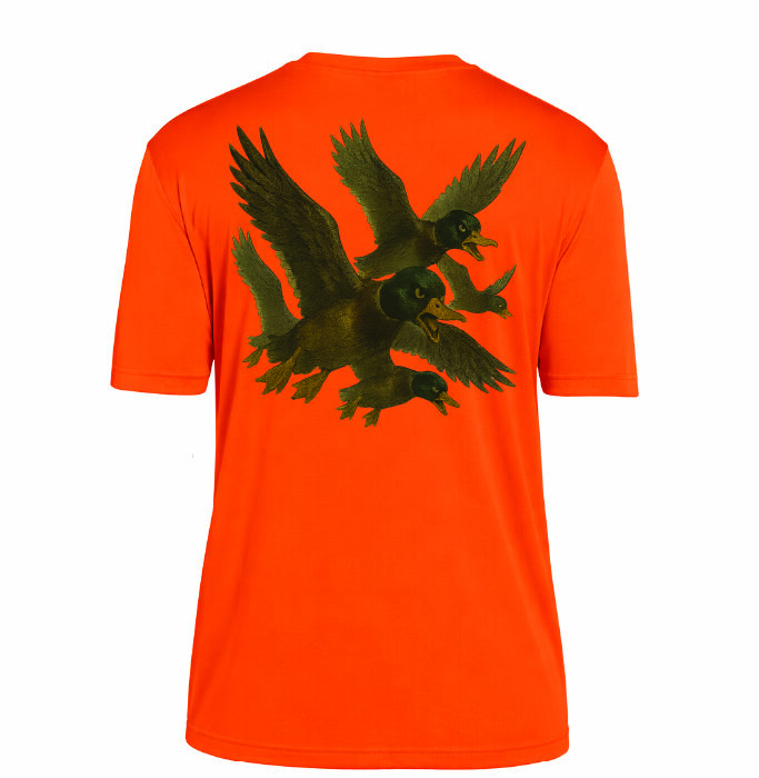 Orange Short Sleeve Flying Ducks