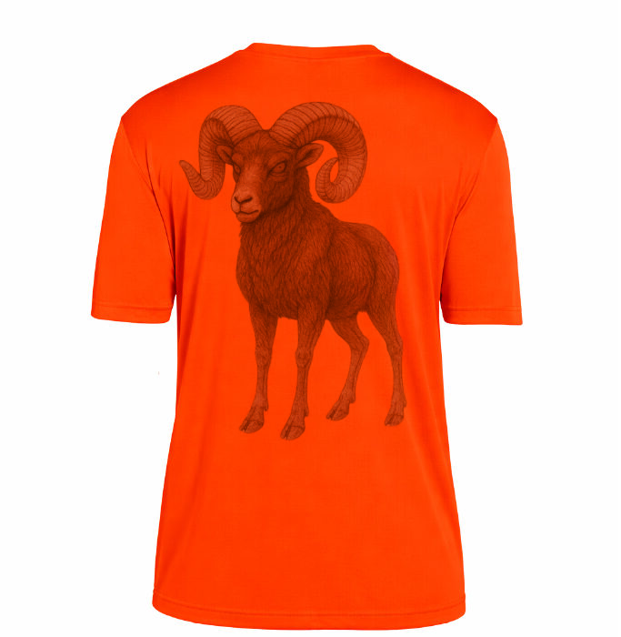Orange Short Sleeve Red Eyed Goat